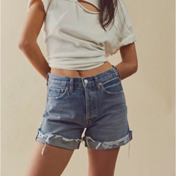 Agolde Parker Cuffed Long Shorts